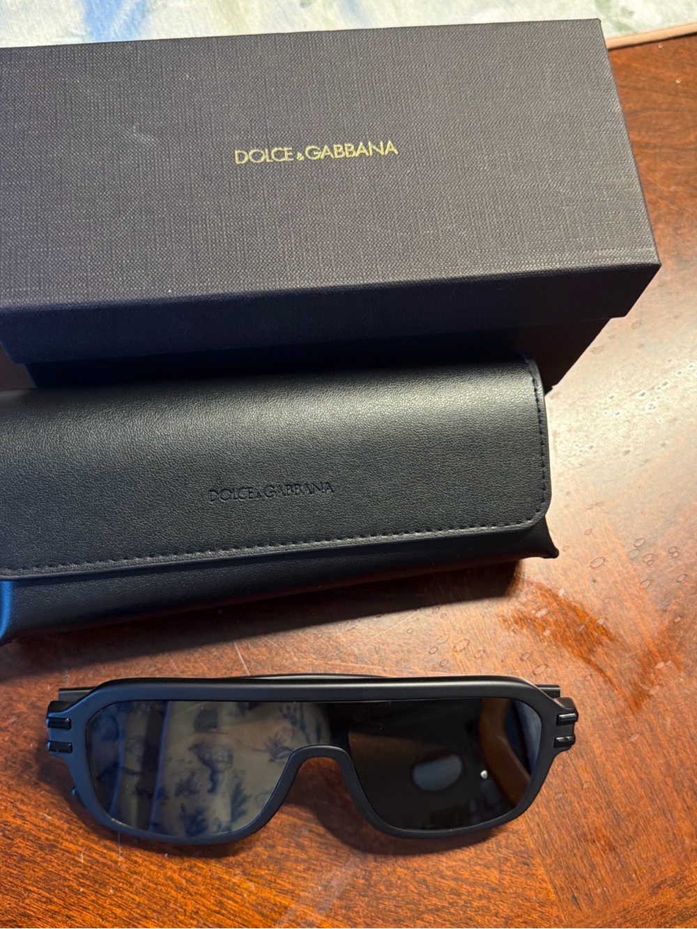 Dolce & Gabbana Black Sunglasses with Black Case and Box